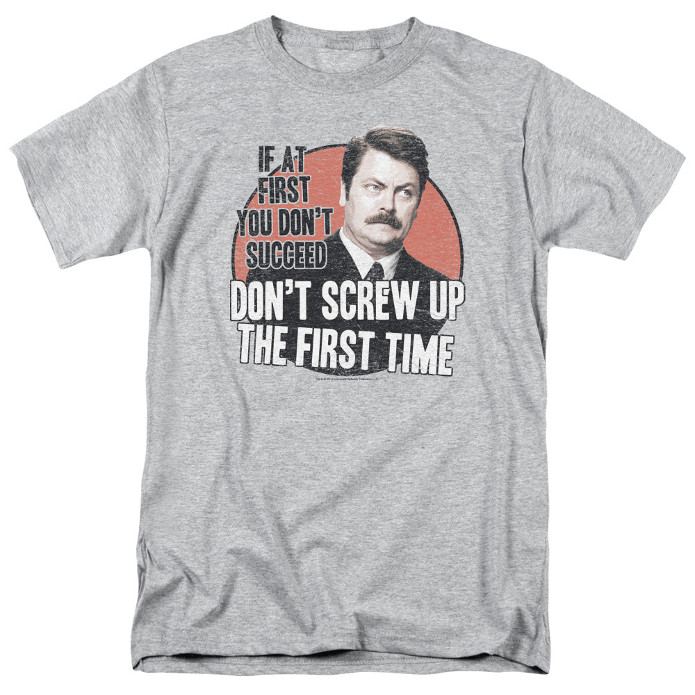 Parks And Rec Dont Screw Up Mens T Shirt Athletic Heather Officially Licensed