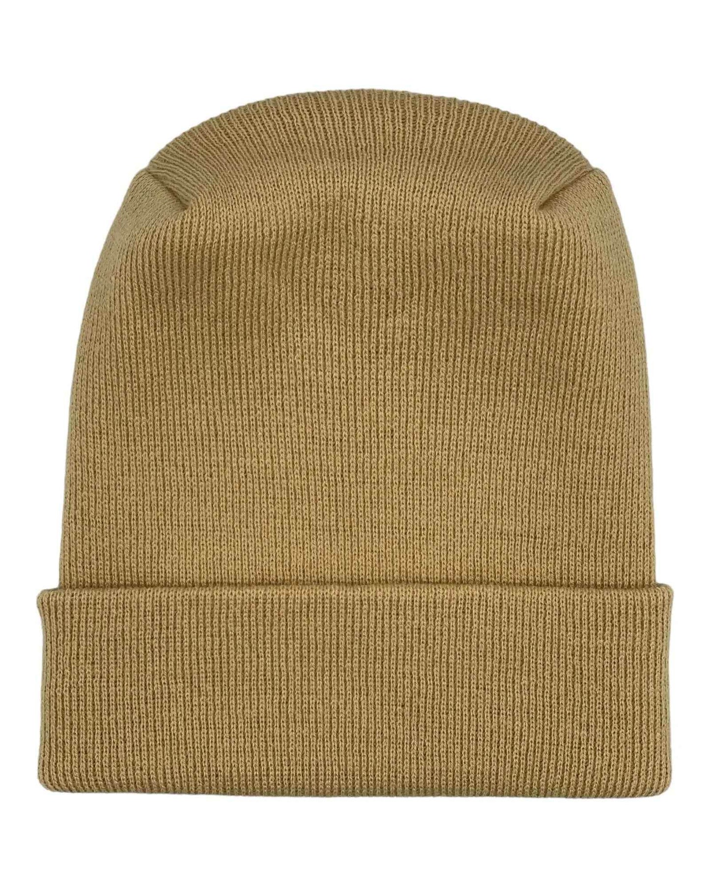 NEW HAAKWEAR H-Stitch Cuffed Beanie - Designed and Made in USA (Patented Design) - Dune Beige