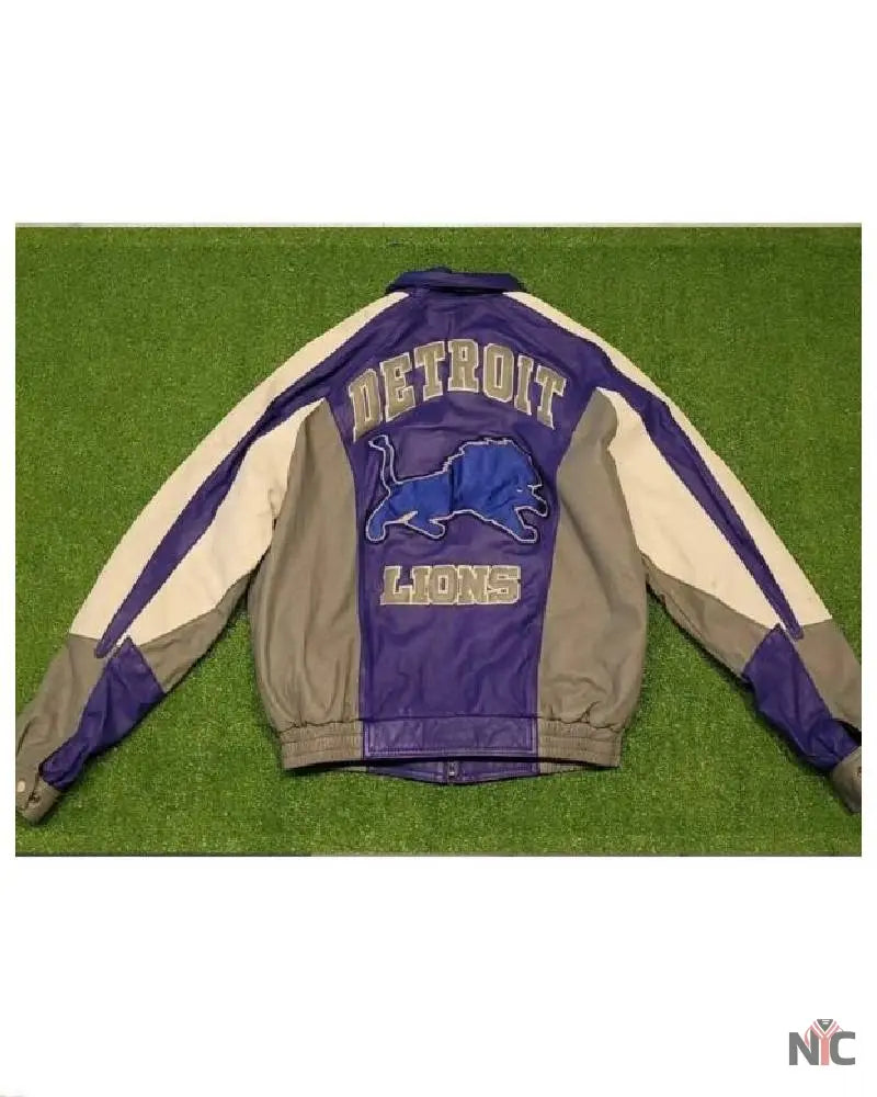NFL Detroit Lions Jeff Hamilton Leather Jacket