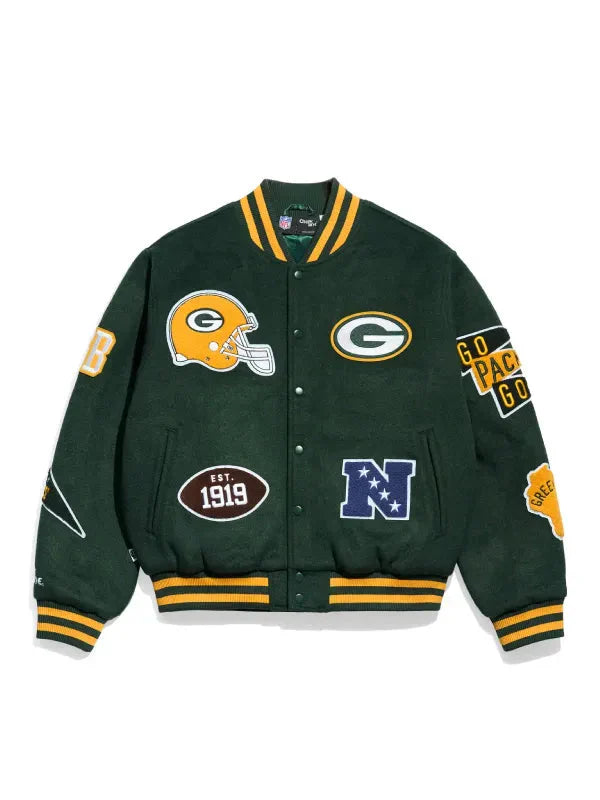 NFL Green Bay Packers Pennant Varsity Jacket