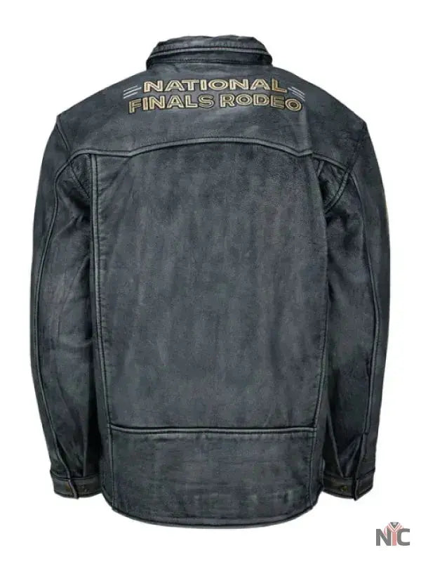 NFR 2024 Las Vegas Grey Leather Jacket