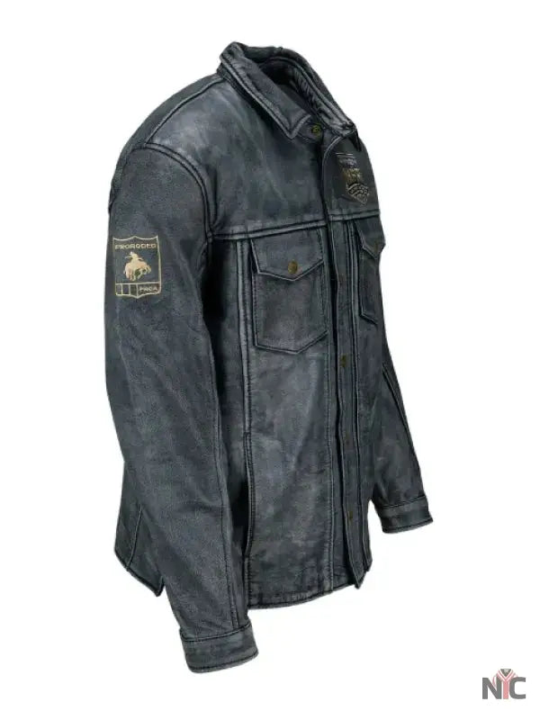 NFR 2024 Las Vegas Grey Leather Jacket