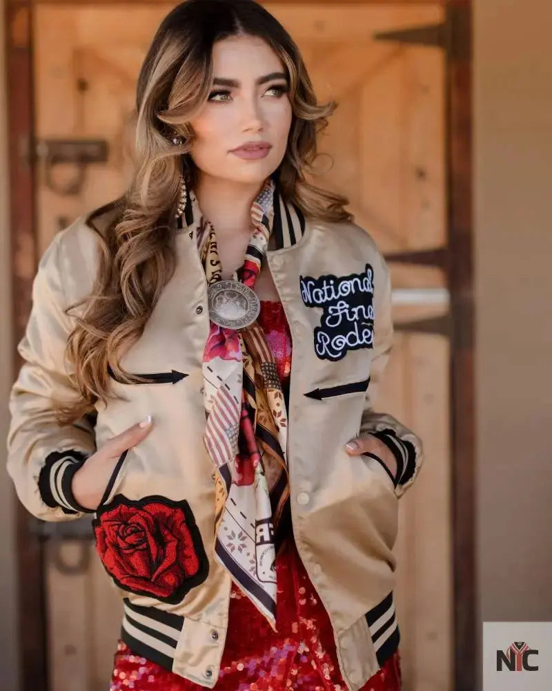 NFR Golden Silk Bomber Jacket