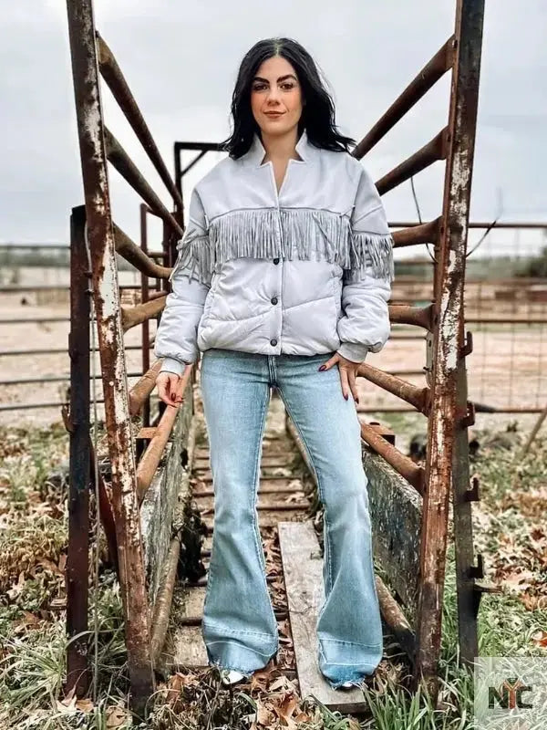 NFR Las Vegas 2024 Silver Bomber Jacket