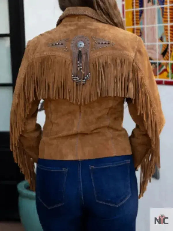 NFR Las Vegas 2025 Brown Fringe Jacket