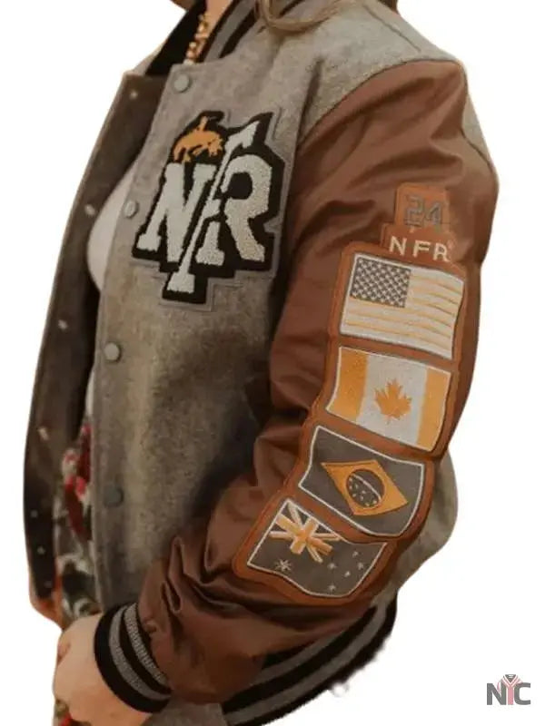 NFR Rodeo Las Vegas 2024 Varsity Bomber Jacket