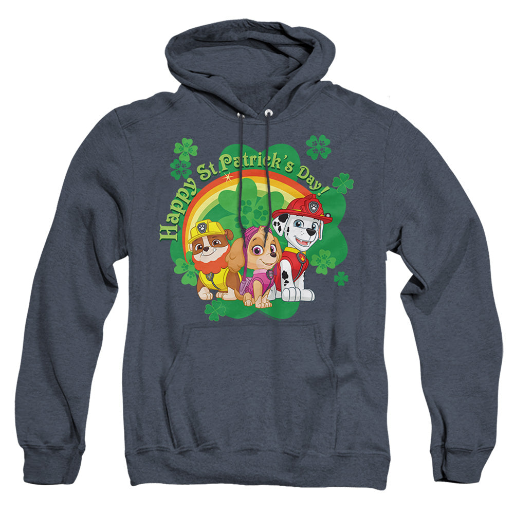 Paw Patrol St. Patrick'S Day Team Mens Heather Hoodie Navy Officially Licensed
