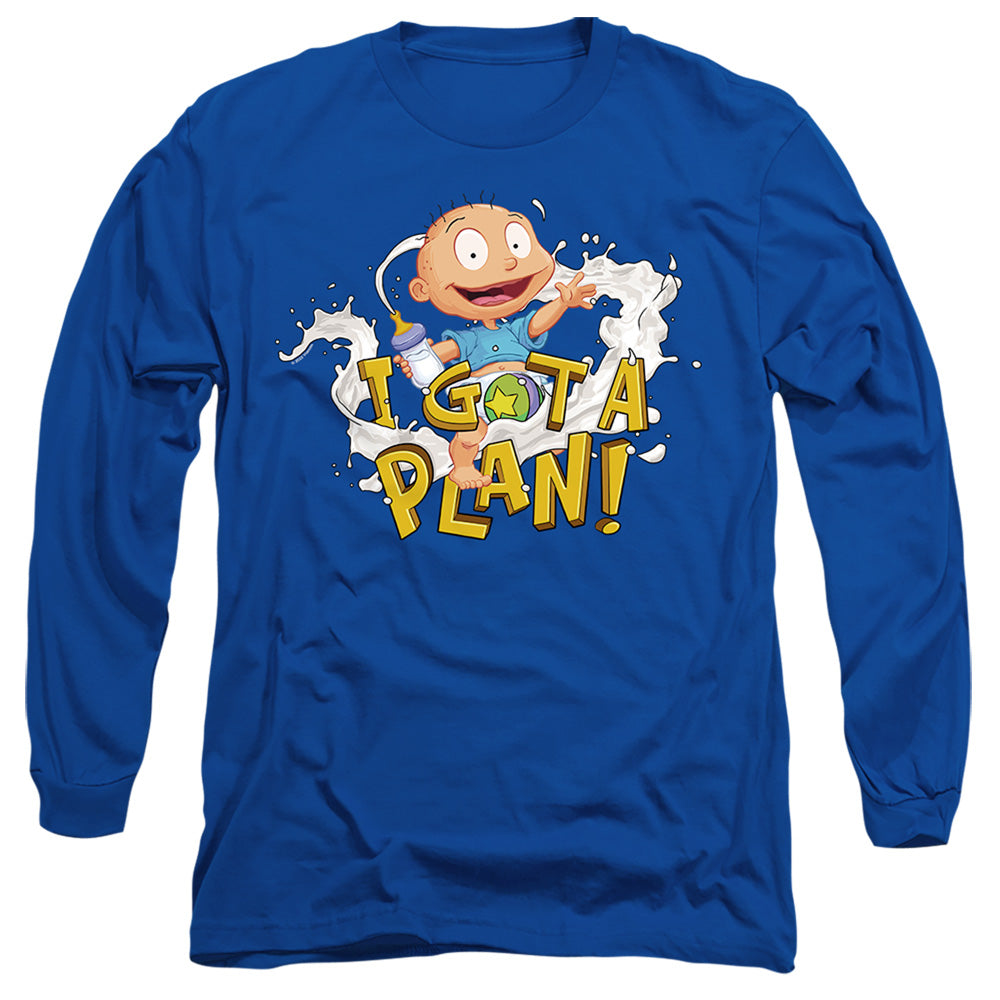 Rugrats Tommy Pickles Has A Plan Mens Long Sleeve Shirt Royal Officially Licensed