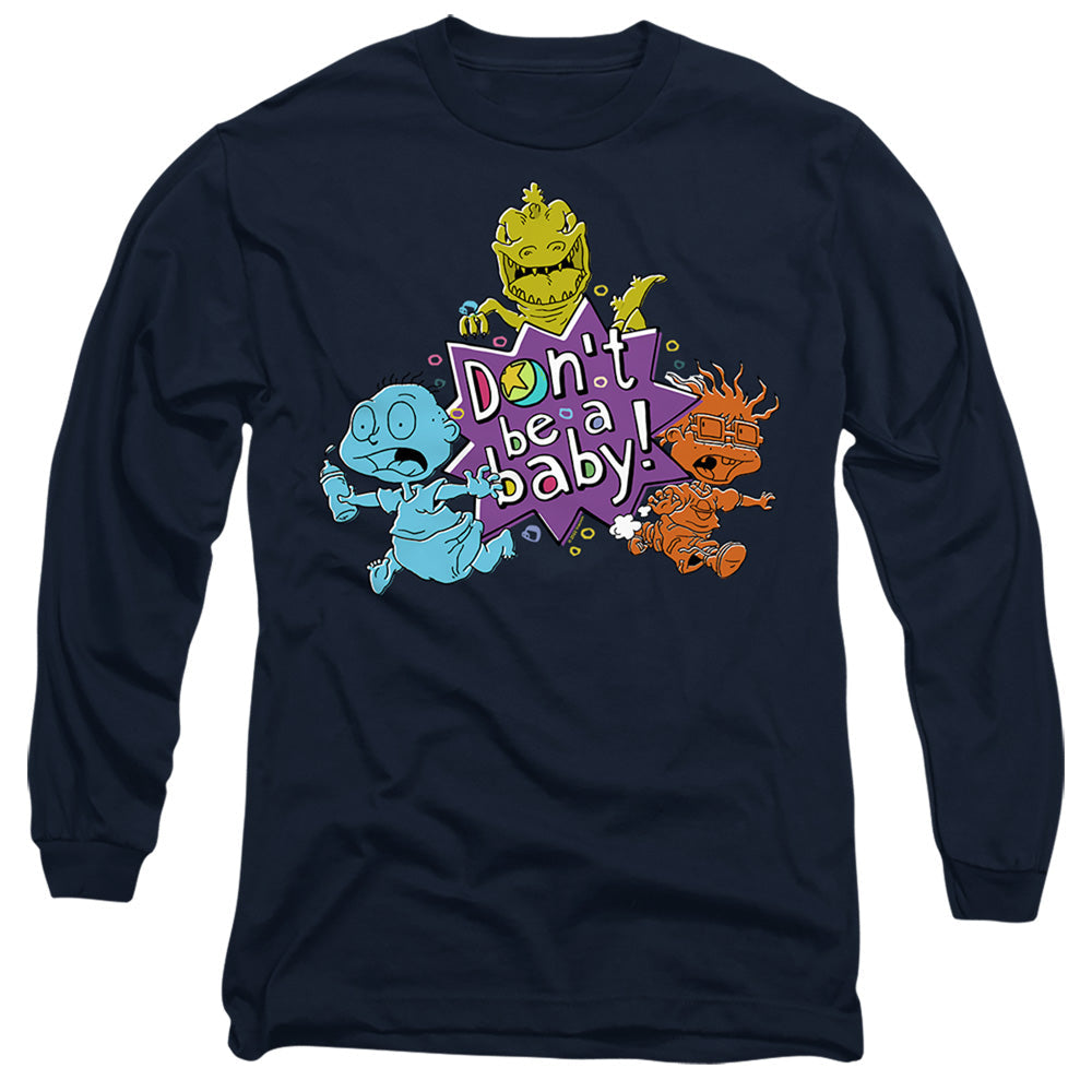 Rugrats Babies Run For The Hills Mens Long Sleeve Shirt Navy Officially Licensed