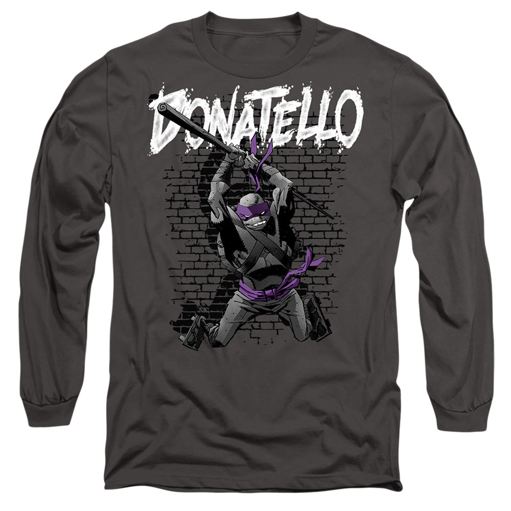 Tmnt Tmnt Donatello Mens Long Sleeve Shirt Charcoal Officially Licensed