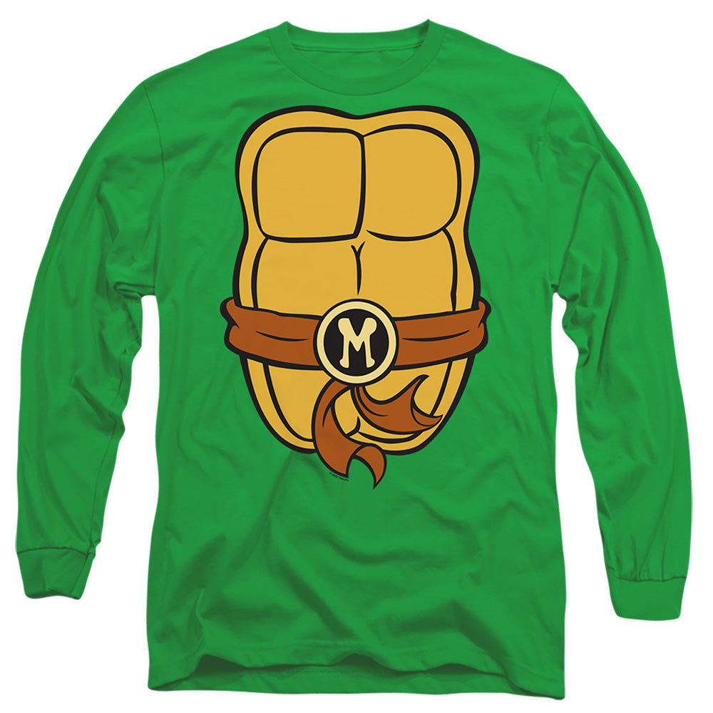 Tmnt Michelangelo Chest Mens Long Sleeve Shirt Kelly Green Officially Licensed