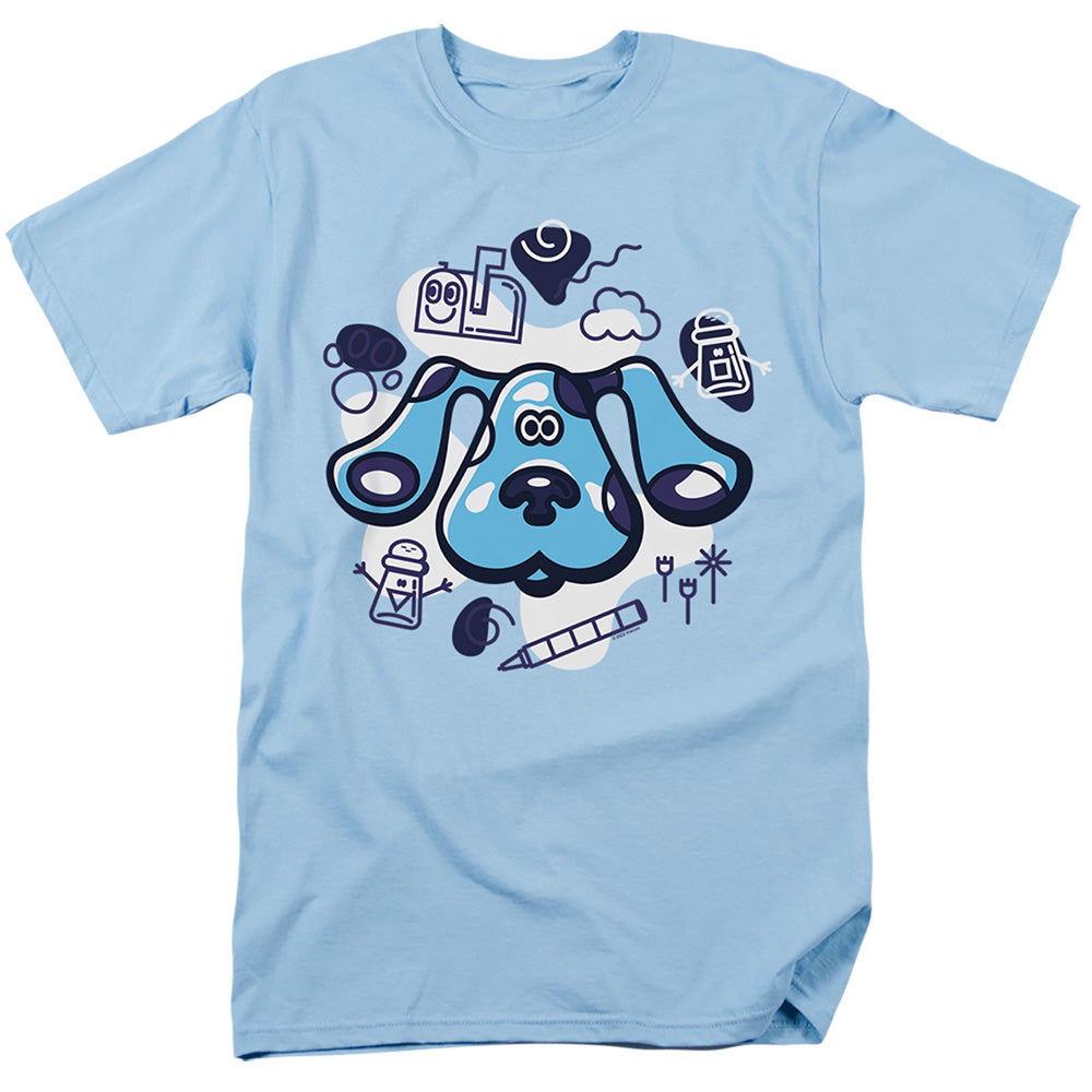 BlueÕS Clues (Classic) And Friends Mens T Shirt Light Blue Officially Licensed
