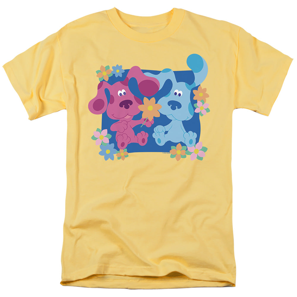 BlueÕS Clues (Classic) Magenta And Flowers Mens T Shirt Banana Officially Licensed