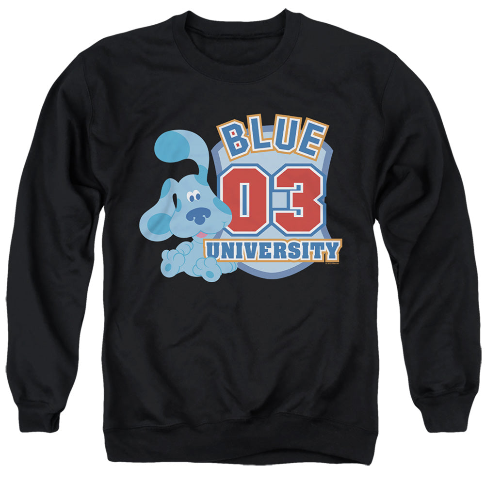 Blue’S Clues (Classic) University Mens Crewneck Sweatshirt Black Officially Licensed