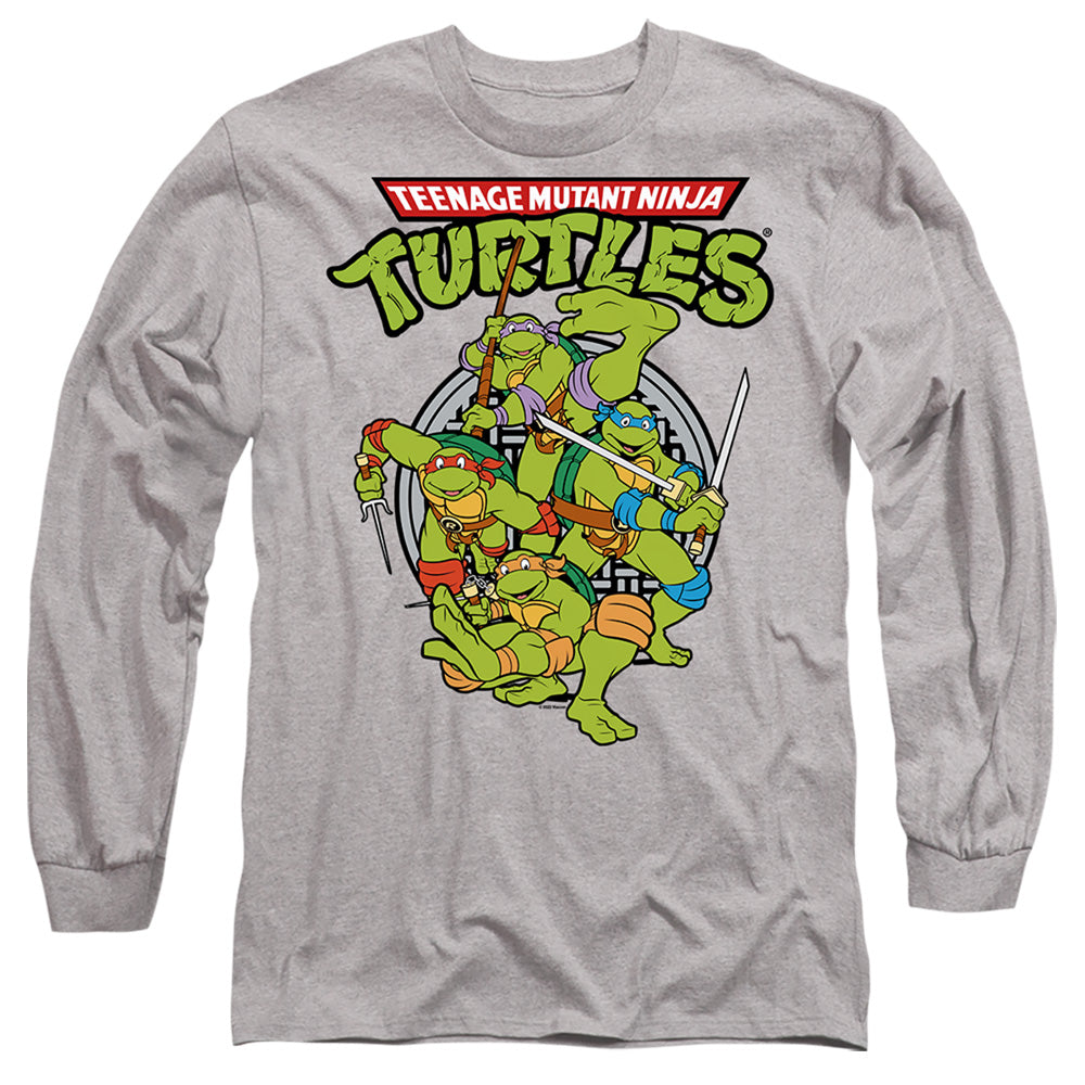 Tmnt Tmnt Group Mens Long Sleeve Shirt Athletic Heather Officially Licensed