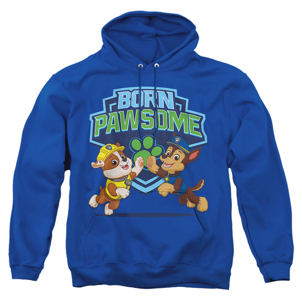 Paw Patrol Born Pawsome Mens Hoodie Royal Blue Officially Licensed