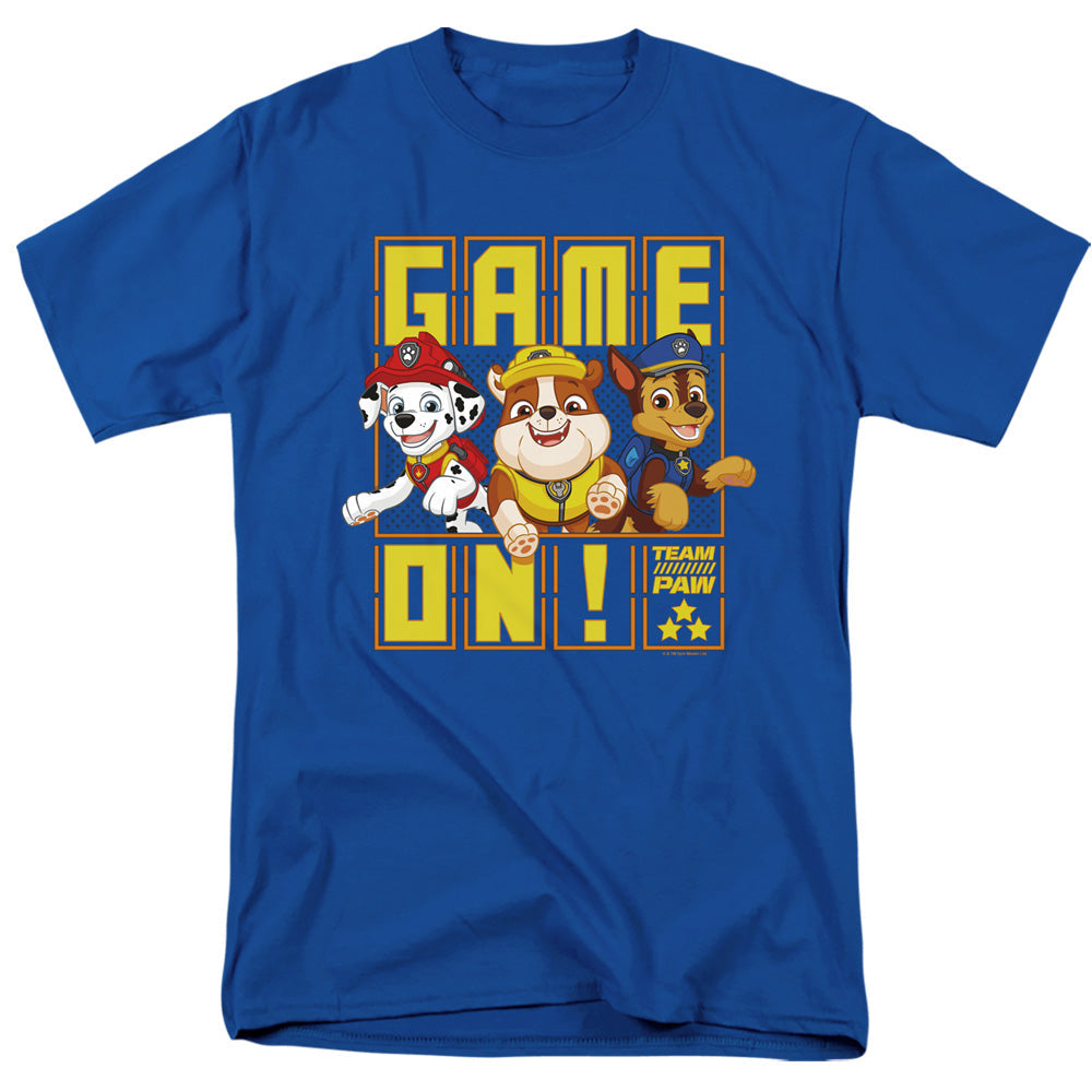 Paw Patrol Game On Team Paw Mens T Shirt Royal Blue Officially Licensed