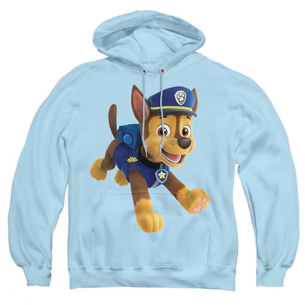 Paw Patrol Chase Mens Hoodie Light Blue Officially Licensed