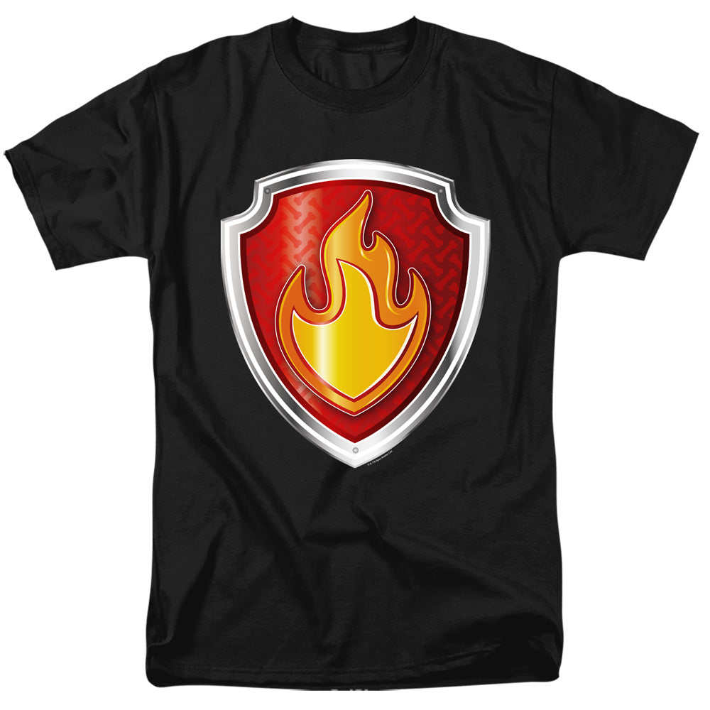 Paw Patrol Marshall Badge Mens T Shirt Black Officially Licensed