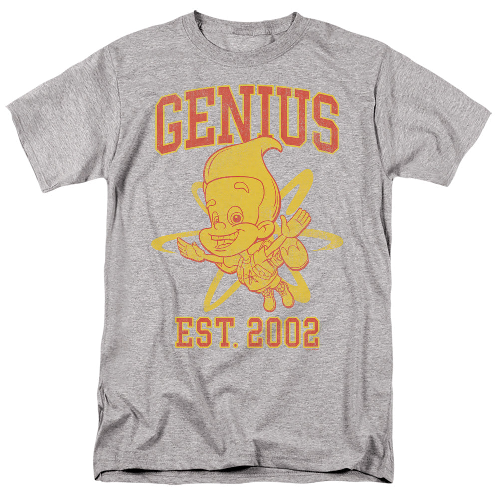 Jimmy Neutron Genius Collegiate Mens T Shirt Athletic Heather Officially Licensed