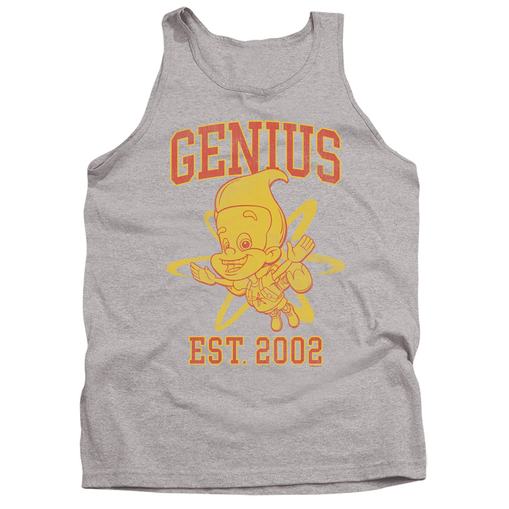 Jimmy Neutron Genius Collegiate Mens Tank Top Shirt Athletic Heather Officially Licensed