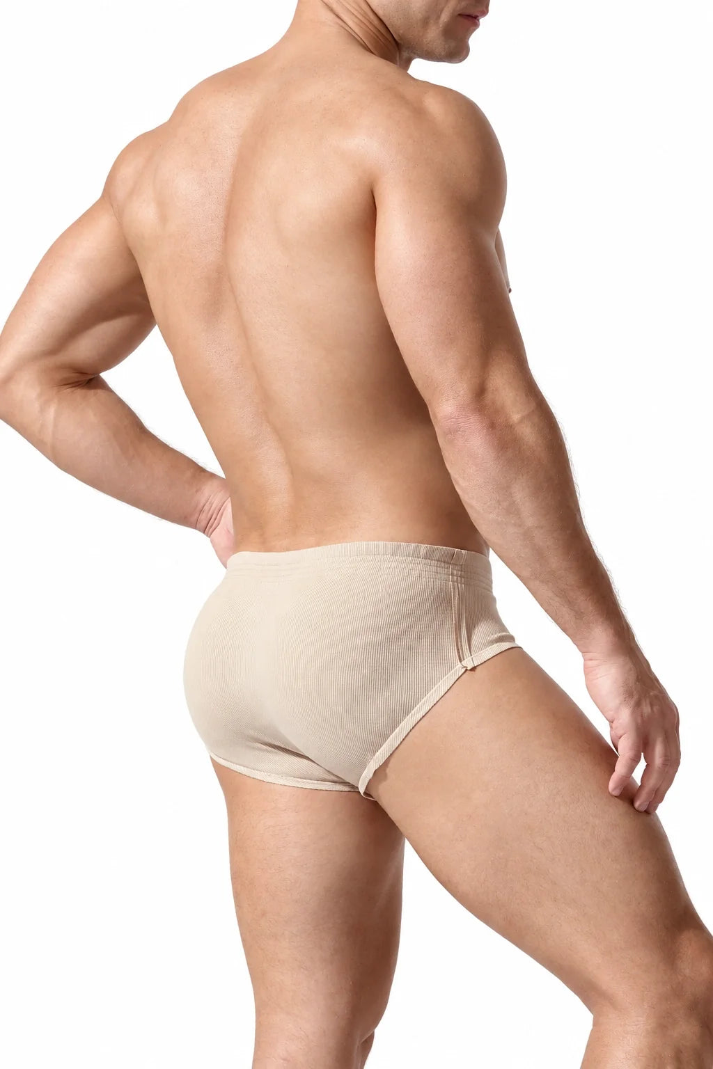 Men’s Solid Color Striped Briefs