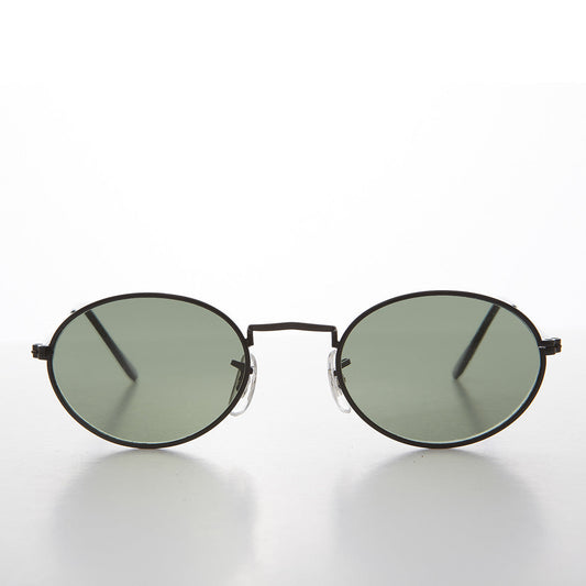 Oval Metallic Frame Vintage 90s Sunglass -Norris