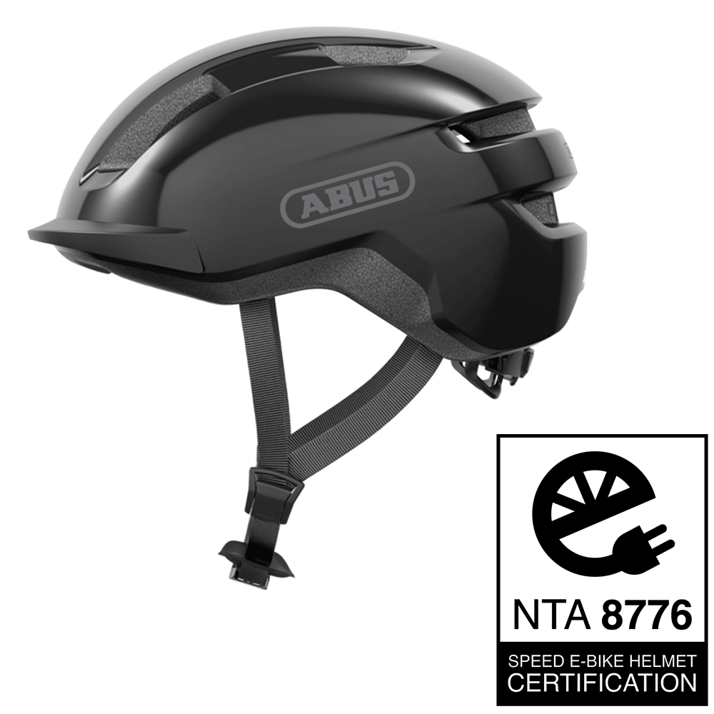 ABUS PURL-Y Helmet – NTA 8776 Certified (Shiny Black) – Triathlete