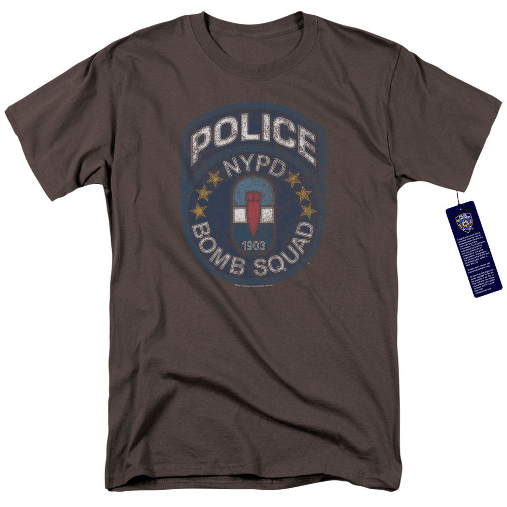 New York City Bomb Squad Mens T Shirt Charcoal Officially Licensed