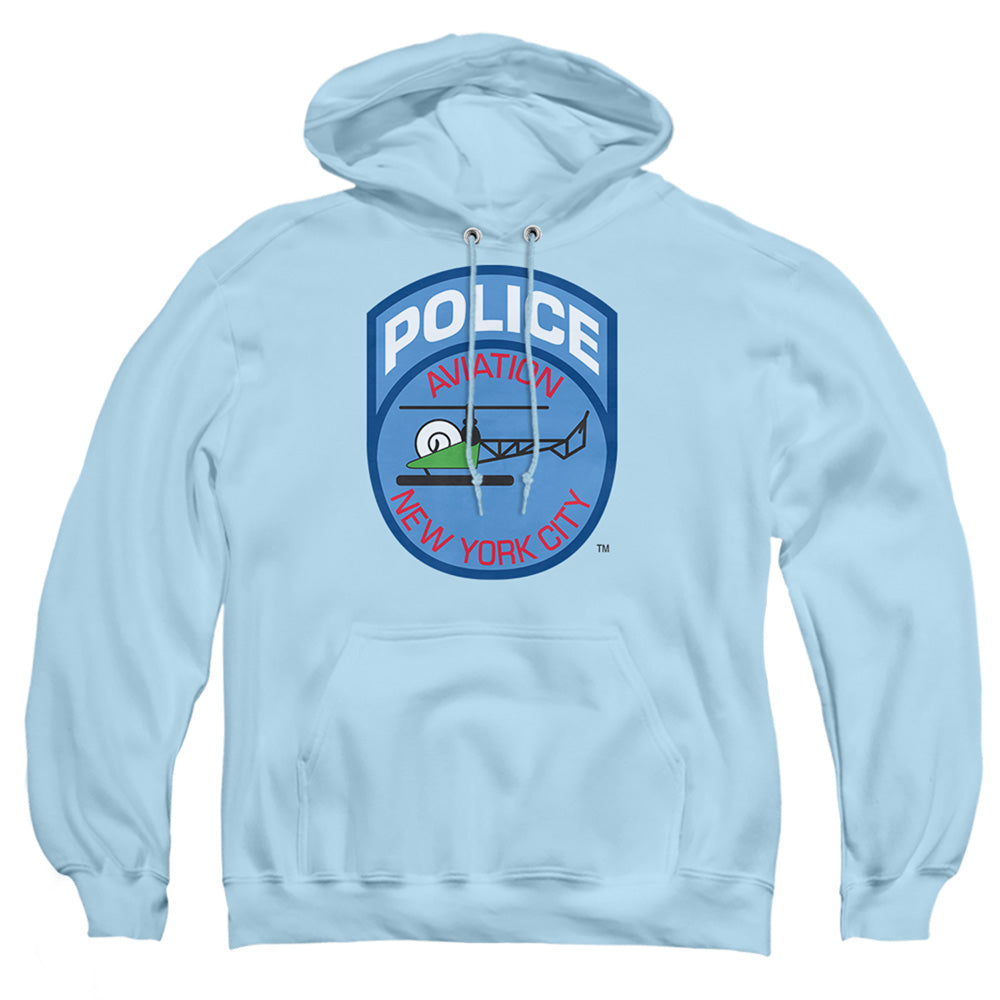 New York City Aviation Mens Hoodie Light Blue Officially Licensed