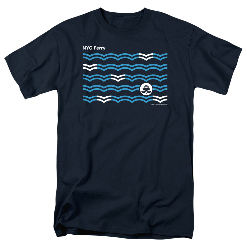 New York City Waves Mens T Shirt Navy Officially Licensed