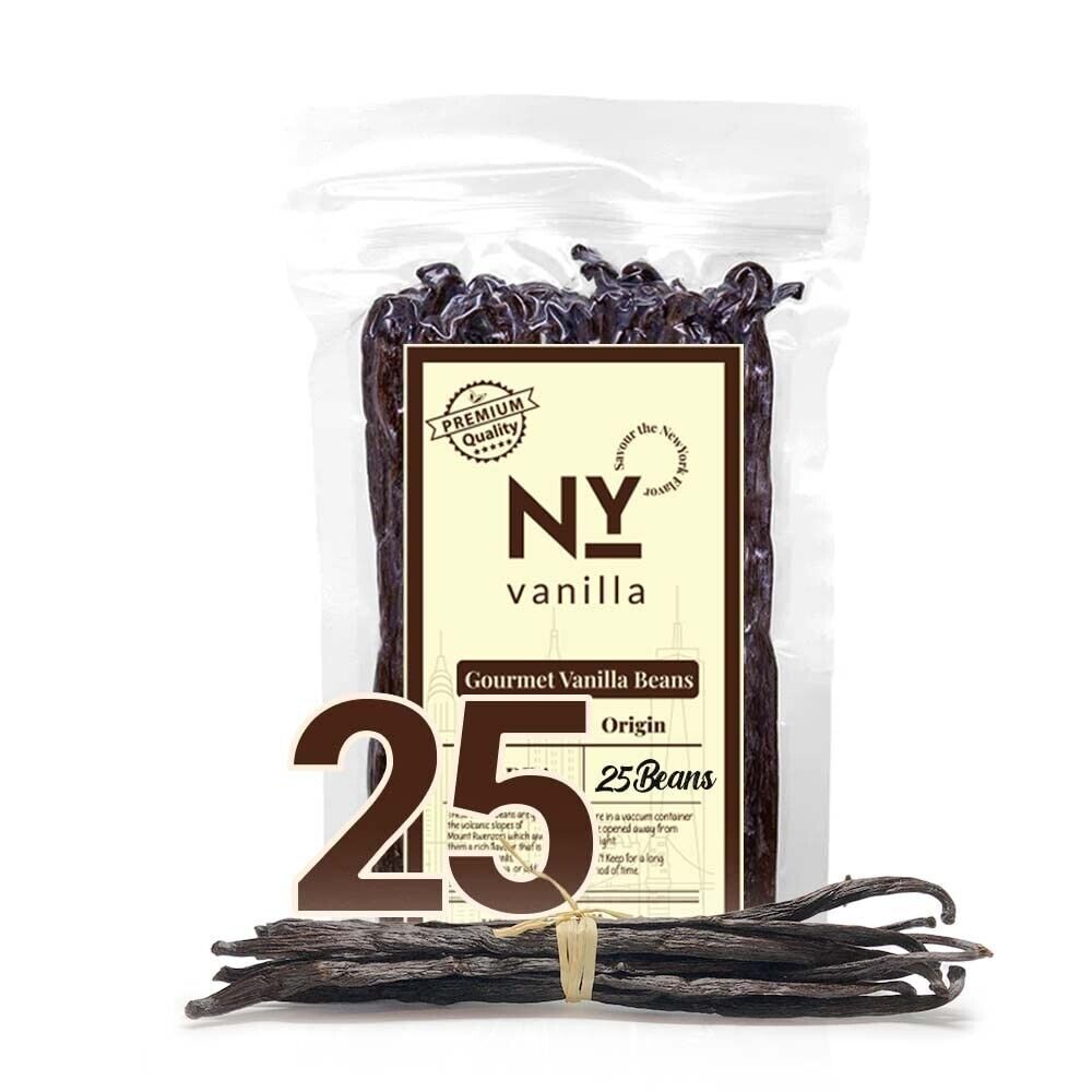 Whole Bulk Vanilla Beans - Order - NON GMO Gourmet Vanilla Pods 6 - 8 Inches For making Baking Whole Premium Vanilla Beans Grade A  by New York Vanilla