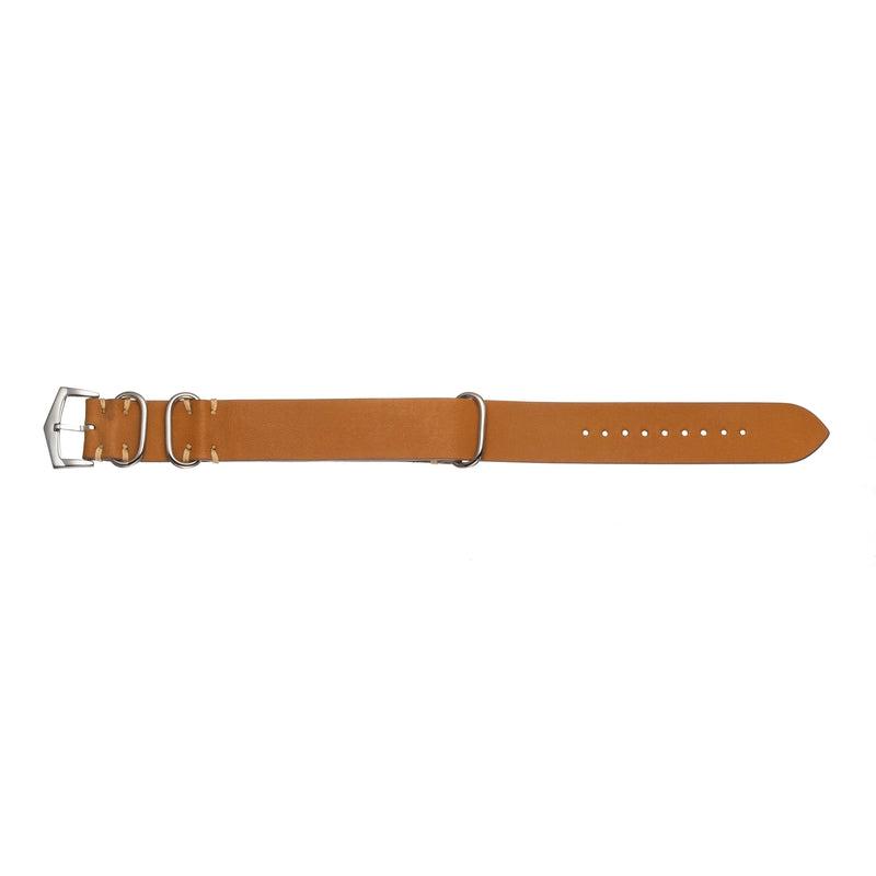 Military Natural Italian Leather Watch Strap