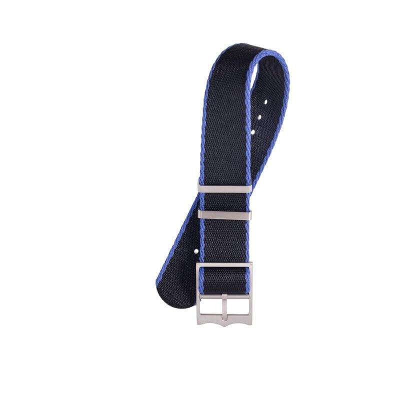Eco-Friendly Nylon Military Watch Strap - Blue- Single Pass