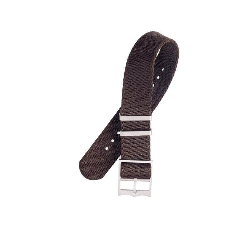 Eco-Friendly Nylon Military Watch Strap Watch Strap Black- Single Pass