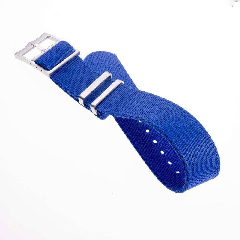 Eco-Friendly Nylon Military Watch Strap Blue - Single Pass