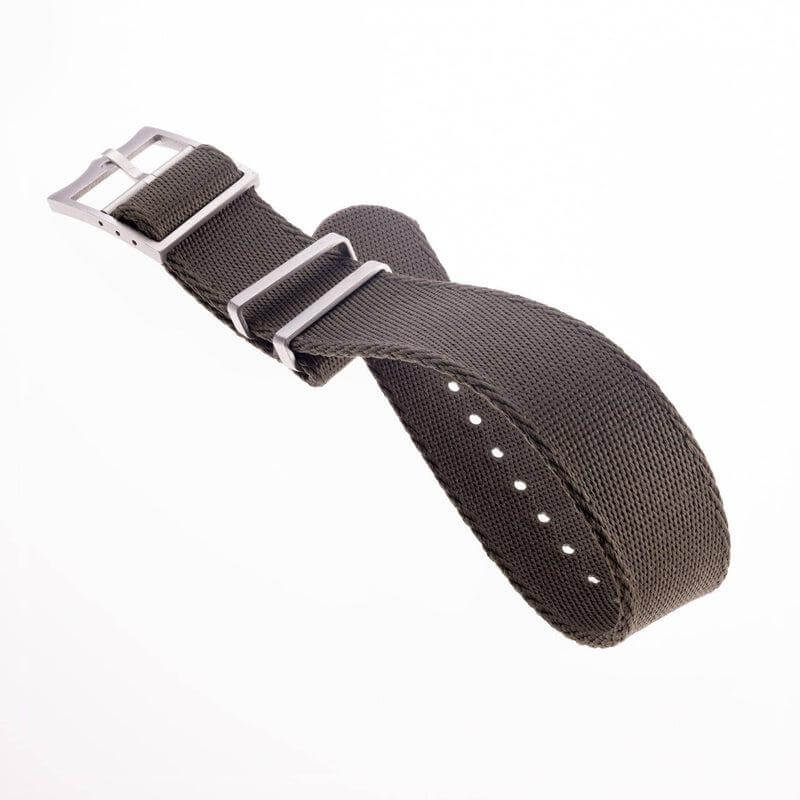 Eco-Friendly Nylon Military Watch Strap Watch Strap Brown- Single Pass