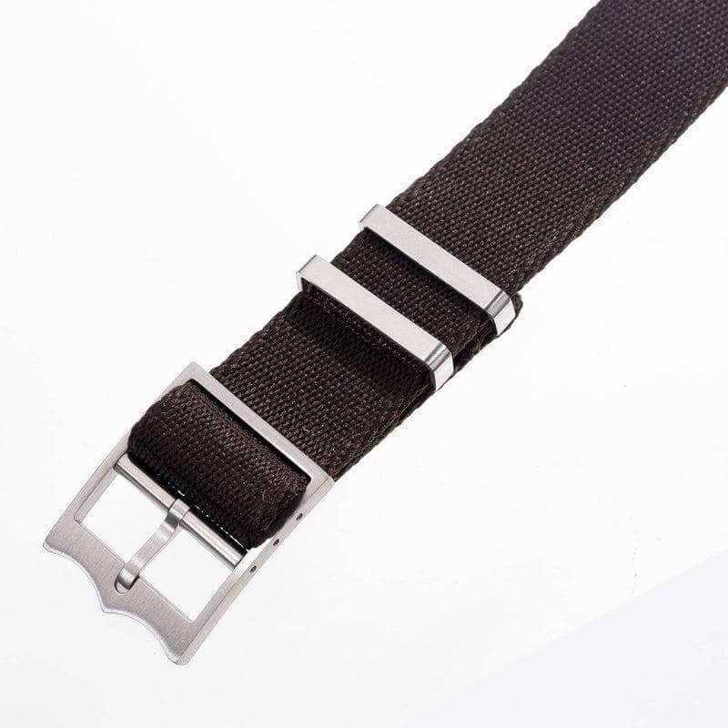 Eco-Friendly Nylon Military Watch Strap Watch Strap Brown- Single Pass