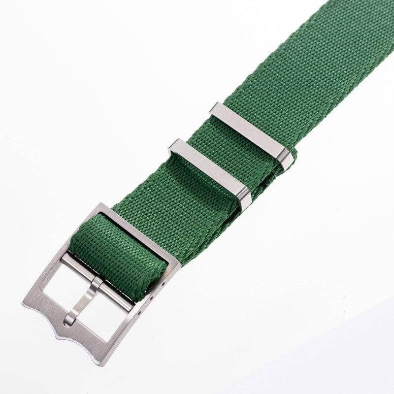 Eco-Friendly Nylon Military Watch Strap Watch Strap Green - Single Pass - 100% Eco-Friendly