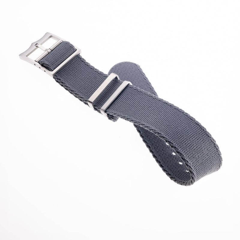 Eco-Friendly Nylon Military Watch Strap Watch Strap Grey - Single Pass