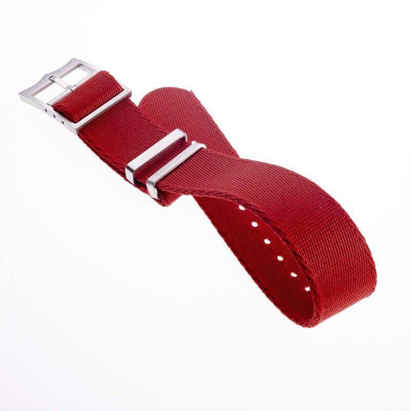 Nylon Military Watch Strap Red - Tudor Watch Style - 100% Eco-Friendly