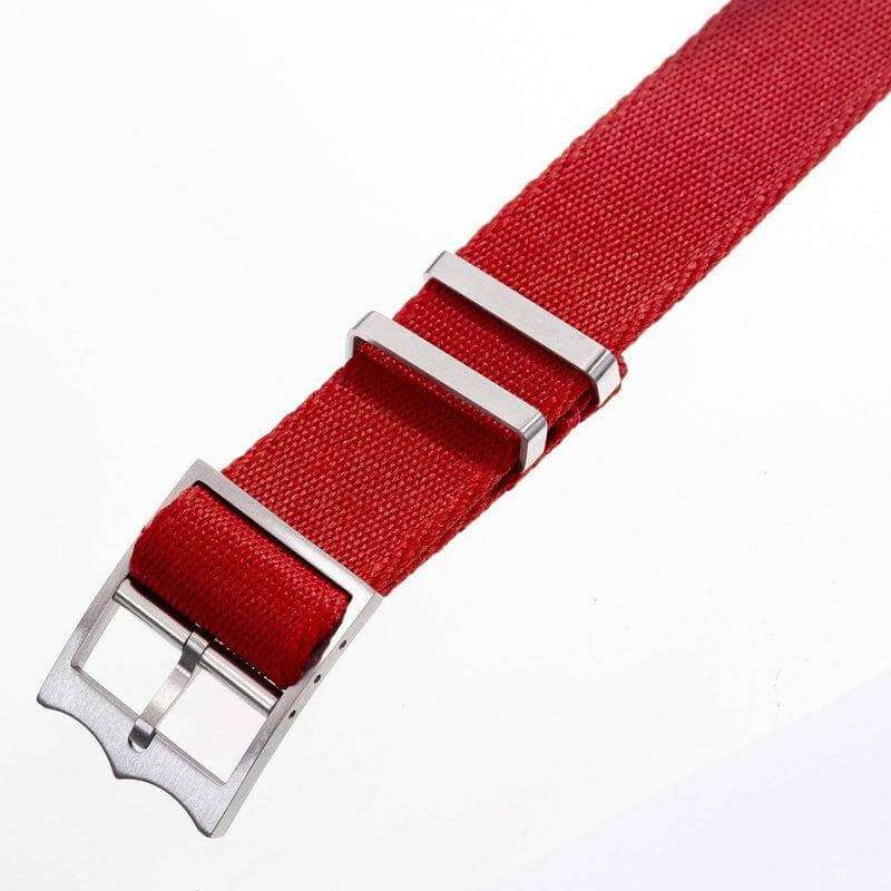 Nylon Military Watch Strap Red - Tudor Watch Style - 100% Eco-Friendly