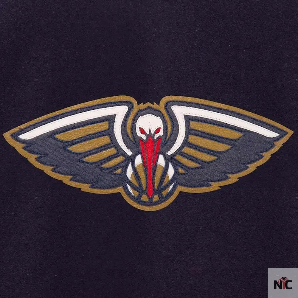 Navy and Red New Orleans Pelicans Varsity Jacket