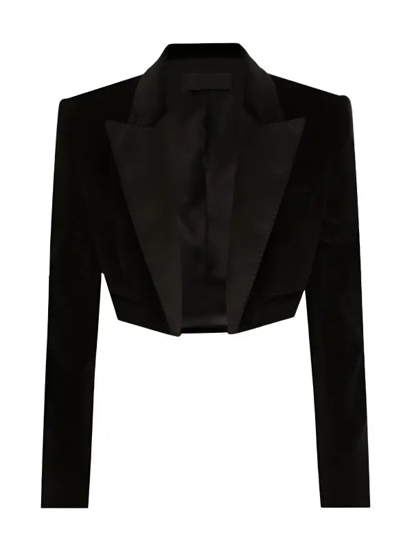 Netflix Tudum 2025 Sofia Carson Cropped Velvet Blazer