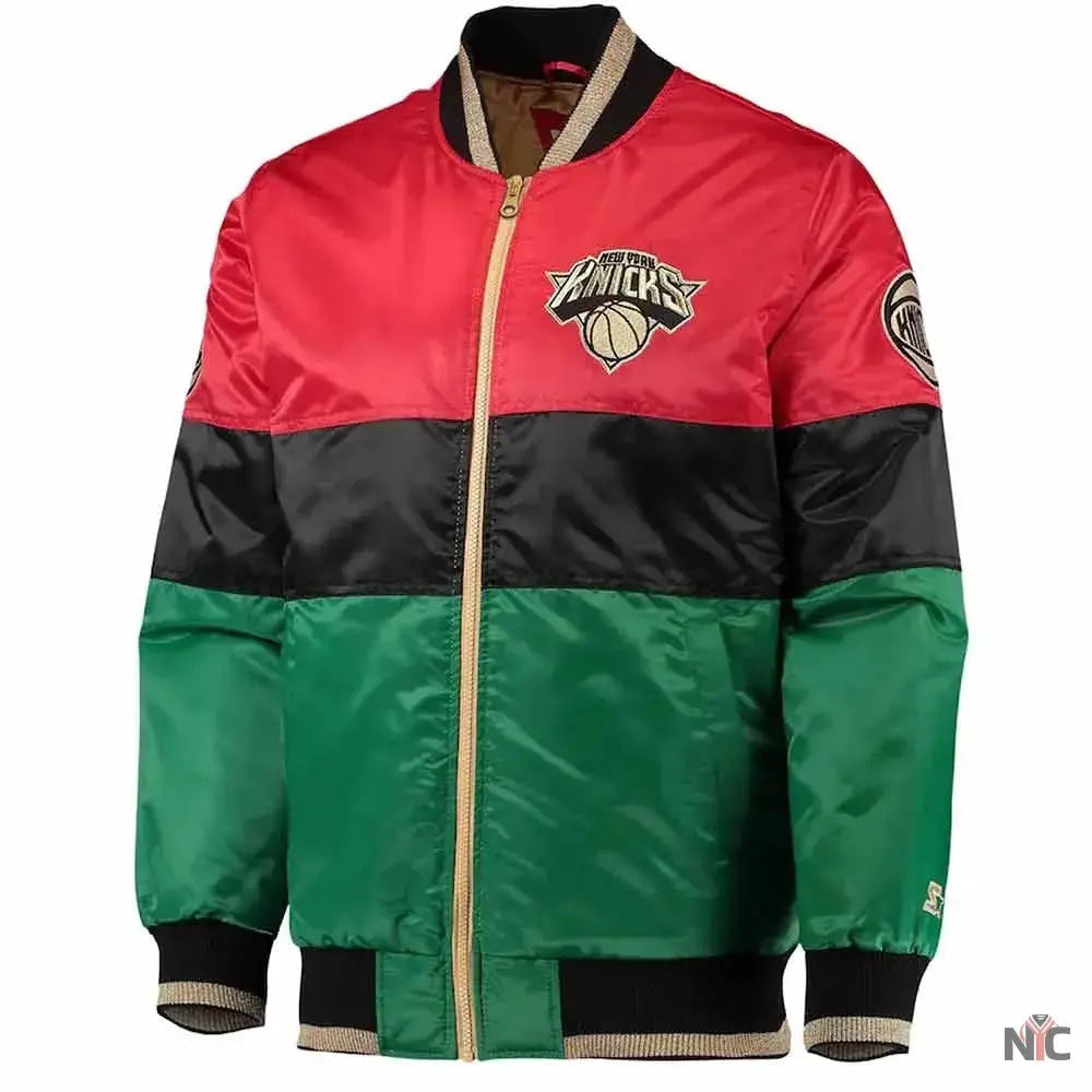 New York Knicks 75th Anniversary Full-Snap Satin Jacket