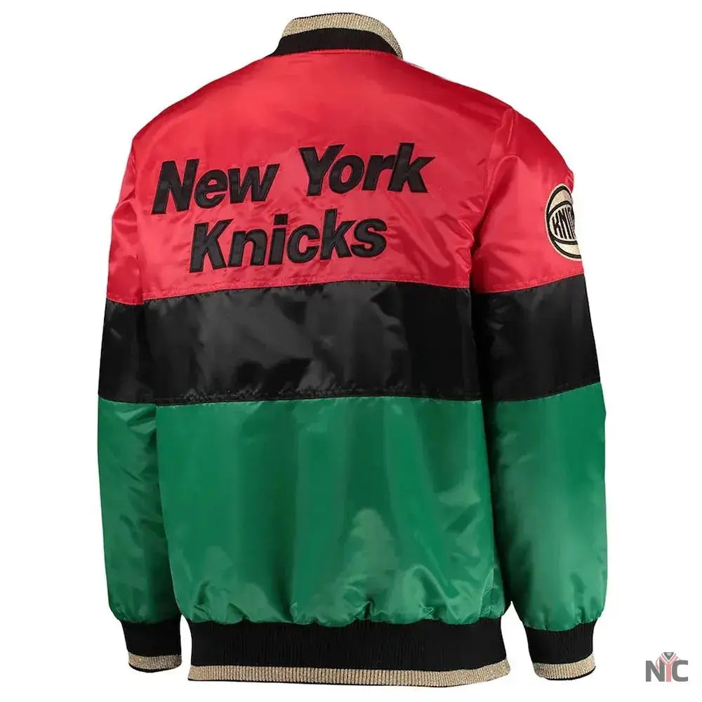 New York Knicks 75th Anniversary Full-Snap Satin Jacket