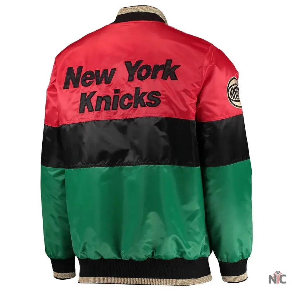 New York Knicks 75th Anniversary Full-Snap Satin Jacket