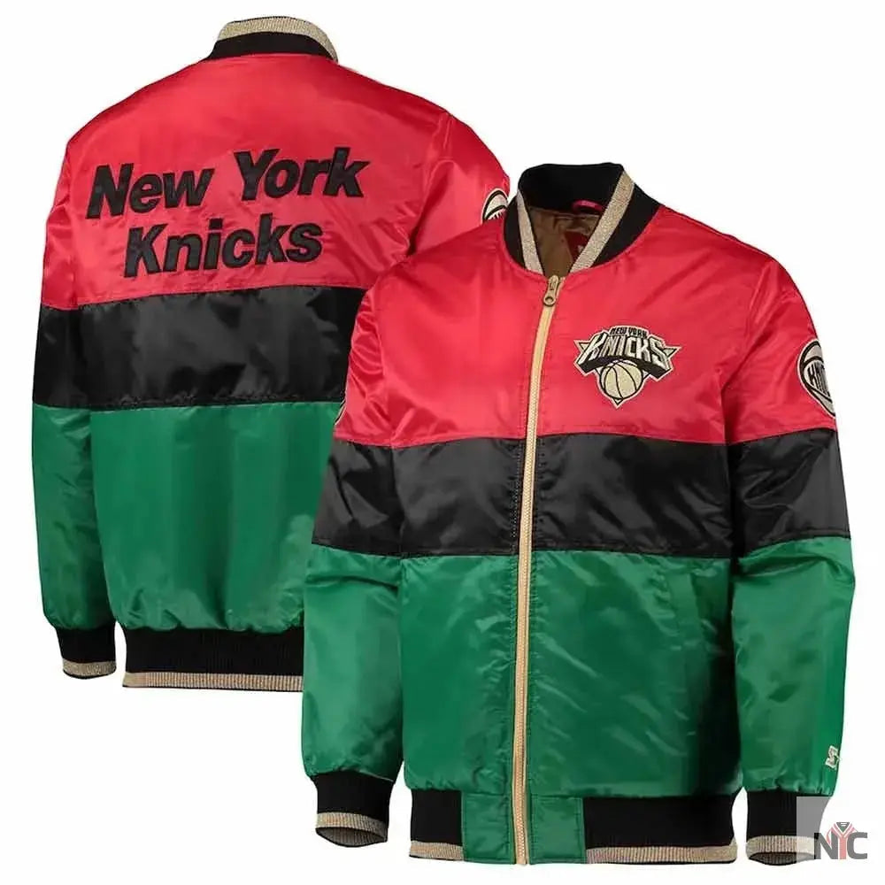 New York Knicks 75th Anniversary Full-Snap Satin Jacket