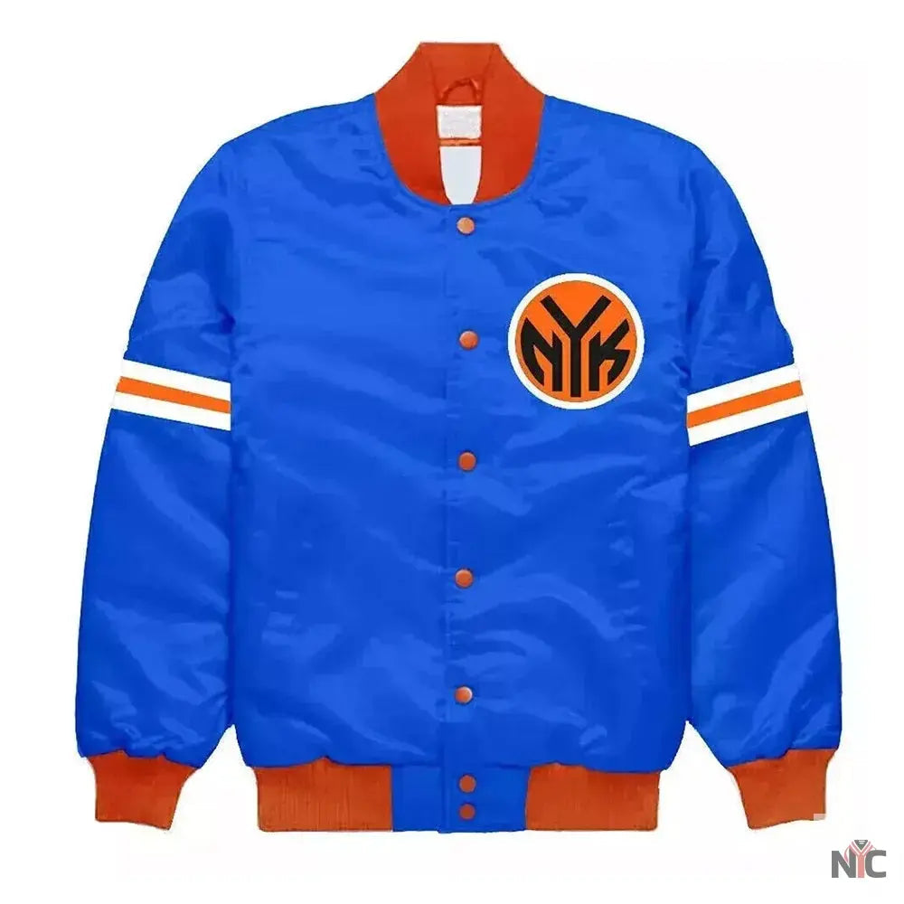 New York Knicks Striped Bomber Jacket