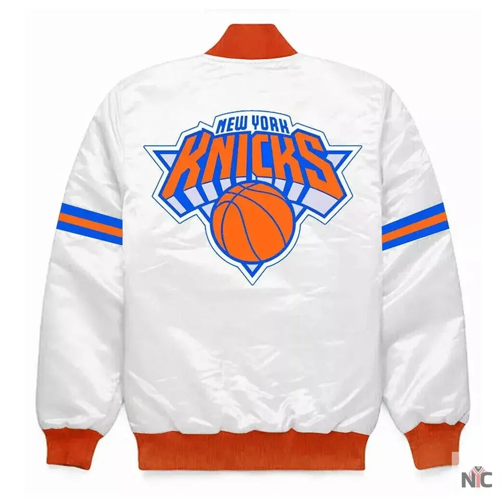 New York Knicks Striped Bomber Jacket